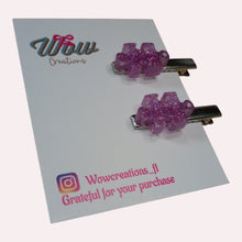 Load image into Gallery viewer, Glitter puzzle hairclips