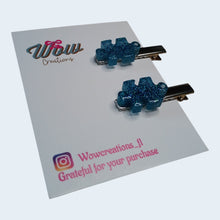 Load image into Gallery viewer, Glitter puzzle hairclips
